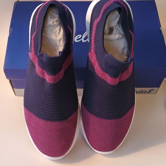 NWT DELIC8 SLIP ON SNEAKERS/KICKS PURPLE BLUE SIZE 8 (RUN SMALL) - Picture 5 of 6